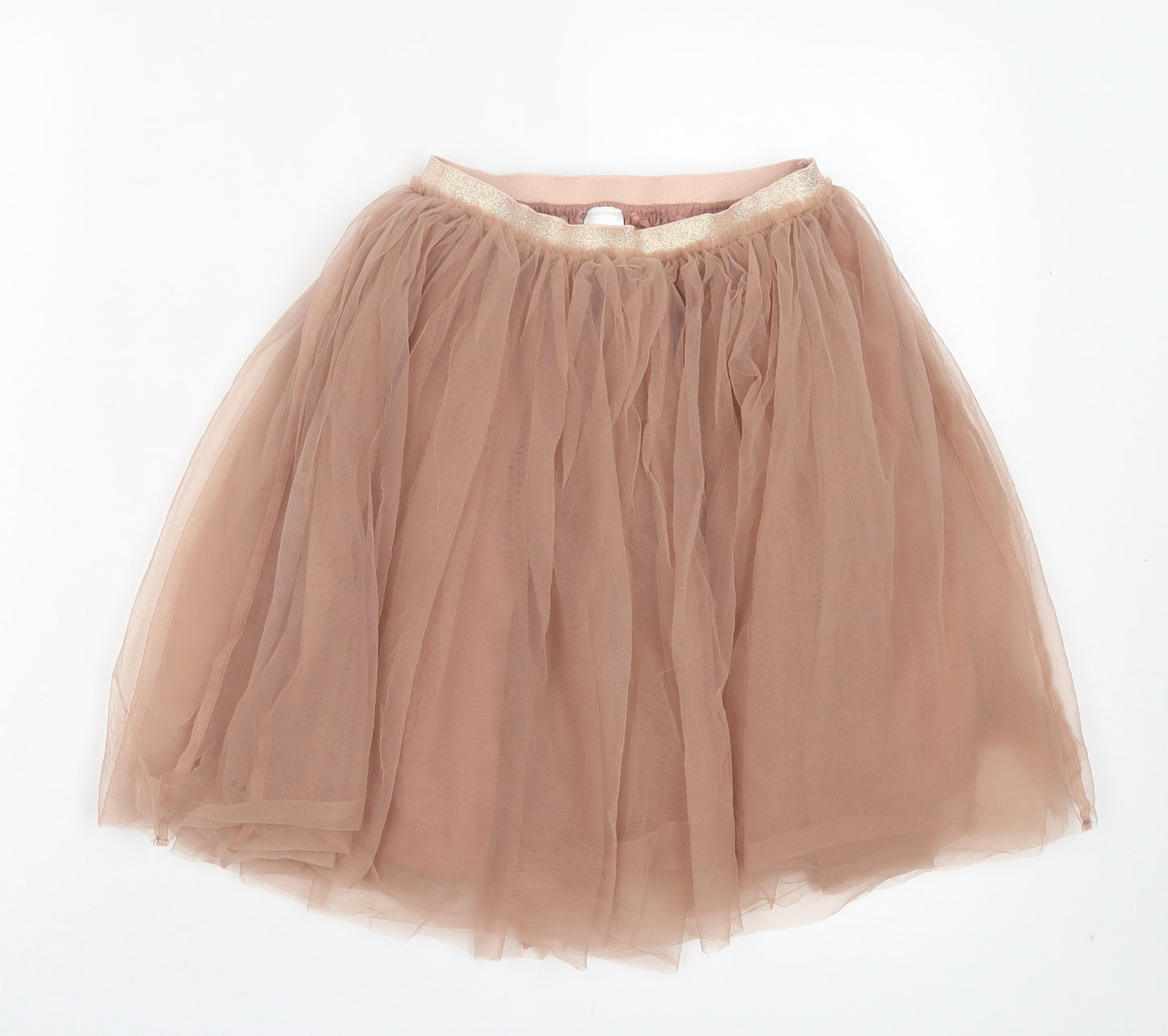 NEXT Girls Pink Nylon A-Line Skirt Size 6-7 Years Regular Pull On