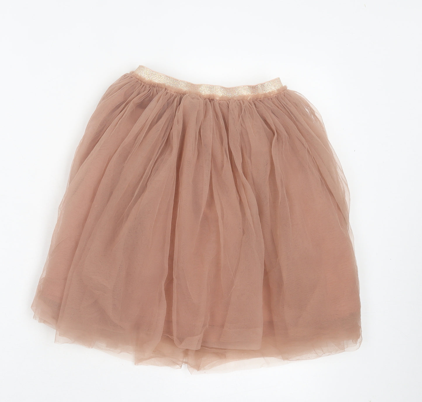 NEXT Girls Pink Nylon A-Line Skirt Size 6-7 Years Regular Pull On