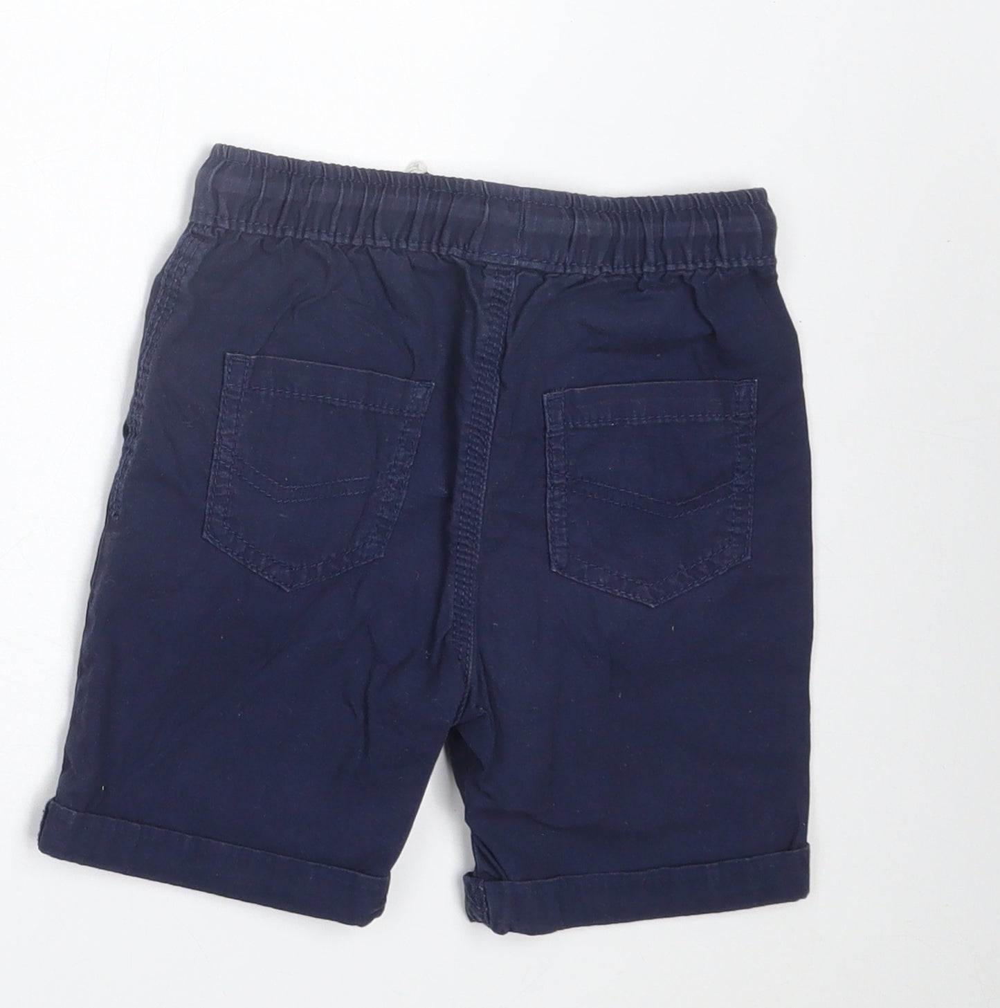 George Boys Blue Cotton Chino Shorts Size 3-4 Years Regular Tie