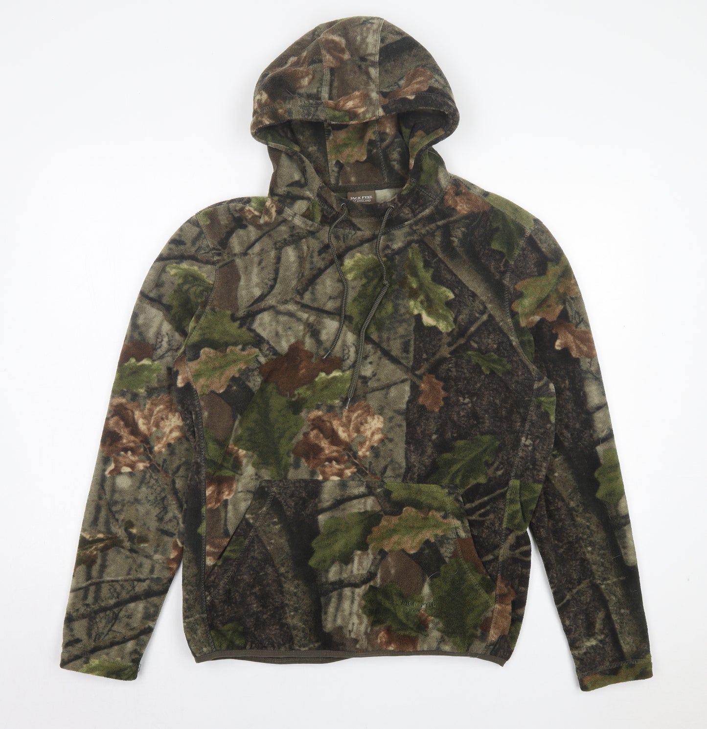 Jack Pyke Mens Green Camouflage Polyester Pullover Hoodie Size L