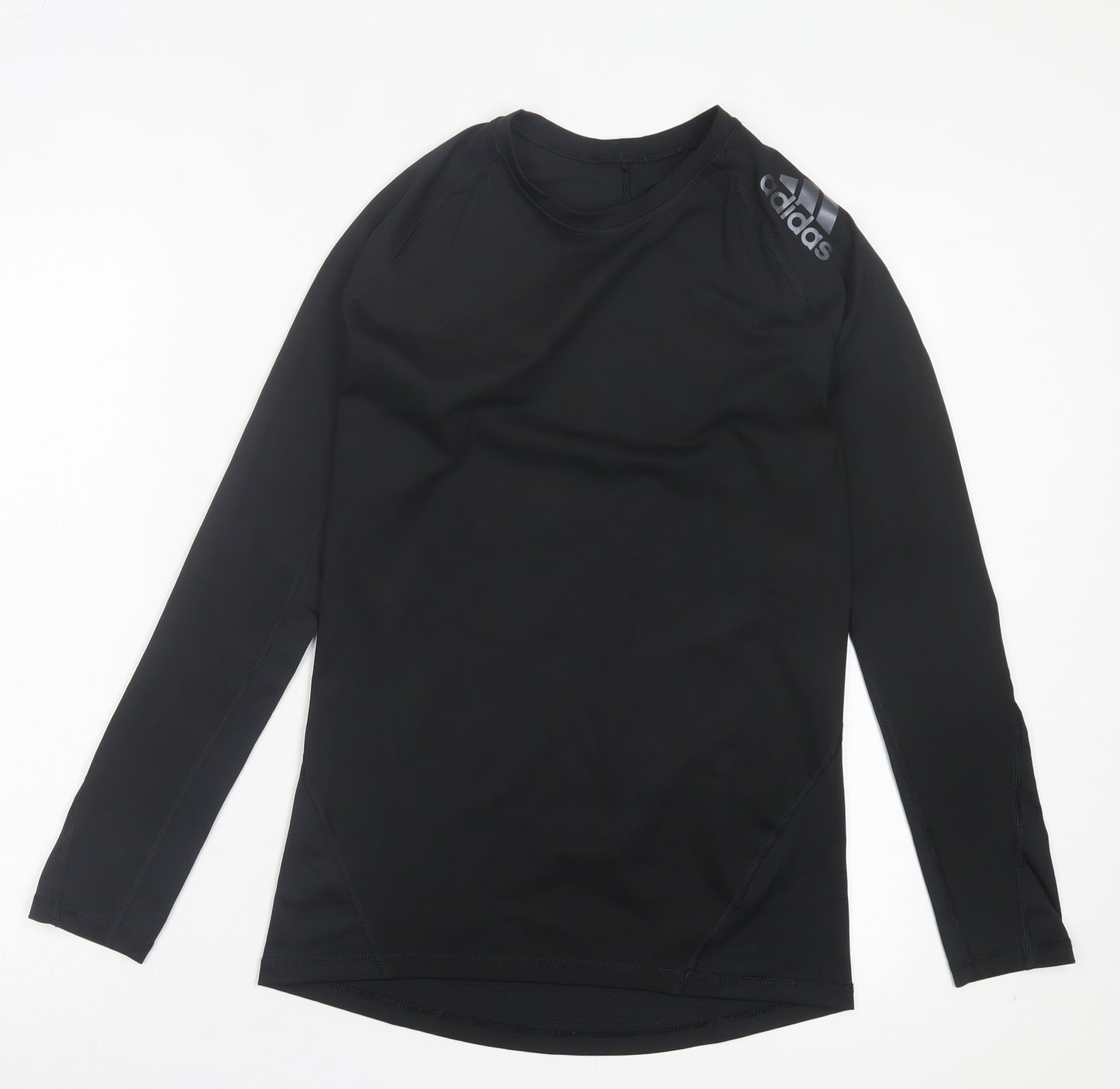 adidas Mens Black Polyester Basic Casual Size M Crew Neck Pullover - Tech-Fit