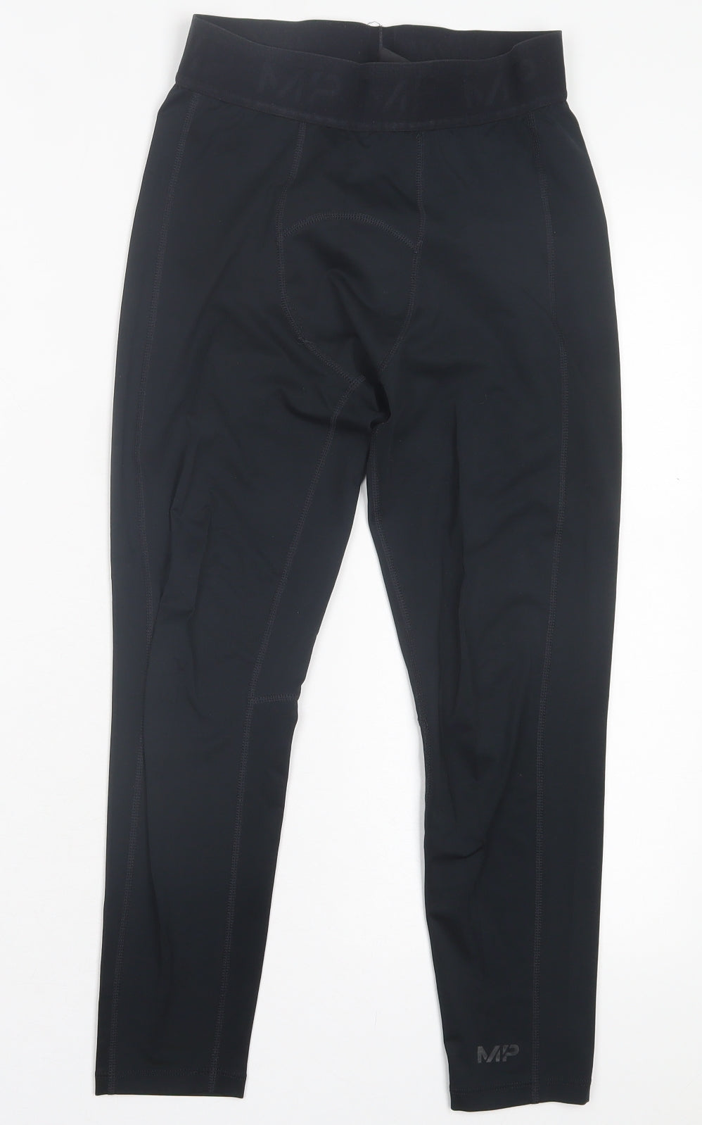 MP Mens Black Polyester Cropped Leggings Size M L20 in Regular Pullover