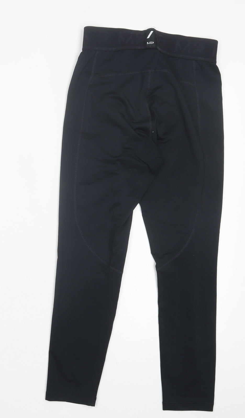 MP Mens Black Polyester Cropped Leggings Size M L20 in Regular Pullover