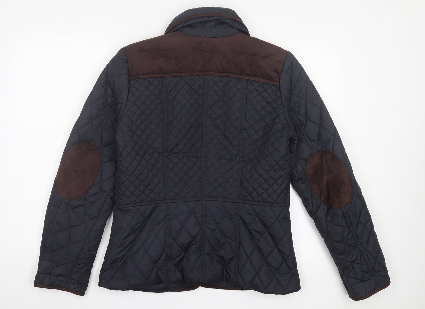 Dorothy Perkins Womens Blue Quilted Jacket Size 12 Button