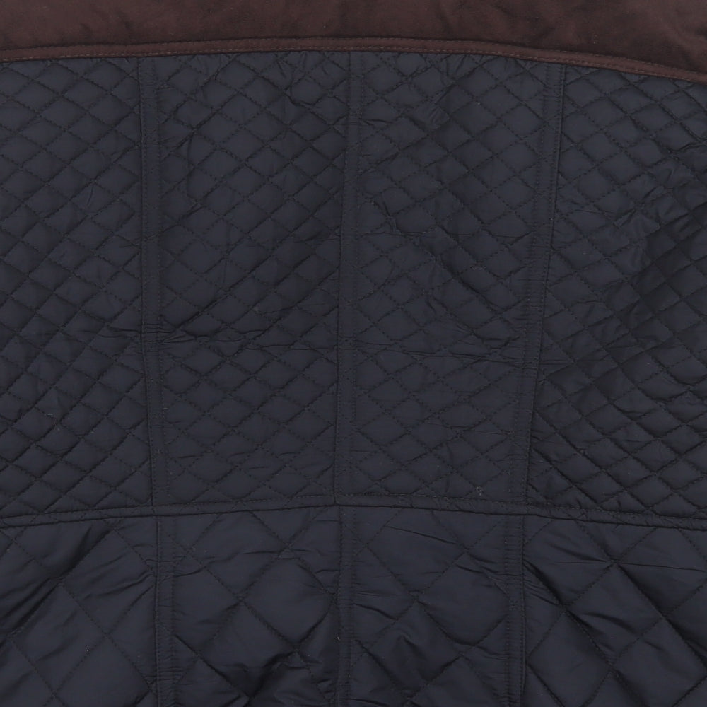 Dorothy Perkins Womens Blue Quilted Jacket Size 12 Button