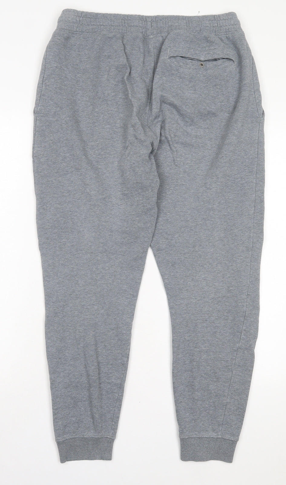 Gymshark Mens Grey Cotton Jogger Trousers Size M L28 in Regular Tie