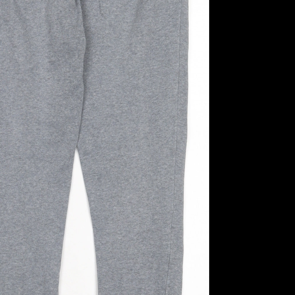 Gymshark Mens Grey Cotton Jogger Trousers Size M L28 in Regular Tie