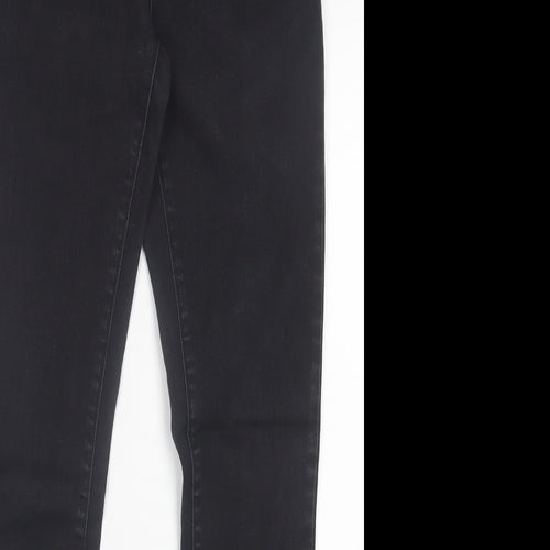 River Island Mens Black Cotton Skinny Jeans Size 32 in L34 in Regular Button