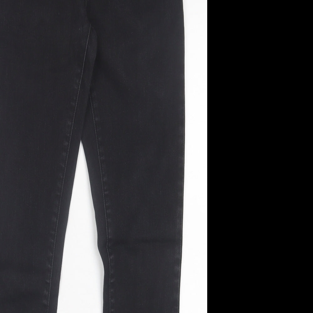 River Island Mens Black Cotton Skinny Jeans Size 32 in L34 in Regular Button