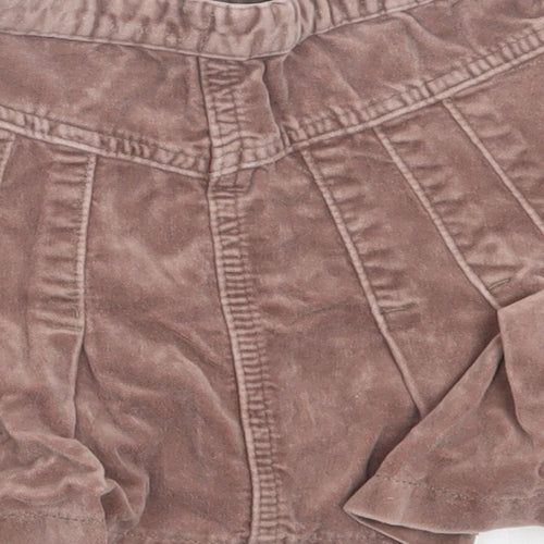 Monsoon Girls Brown Cotton A-Line Skirt Size 3-4 Years Regular Pull On