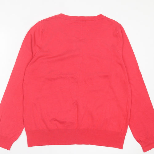 George Womens Pink Scoop Neck Viscose Cardigan Jumper Size 20