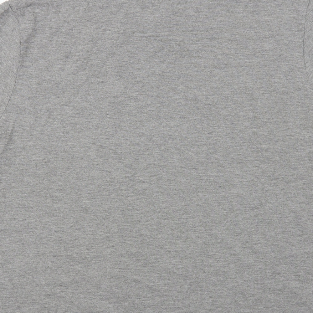 F&F Mens Grey Cotton Polo Size 3XL Collared Button