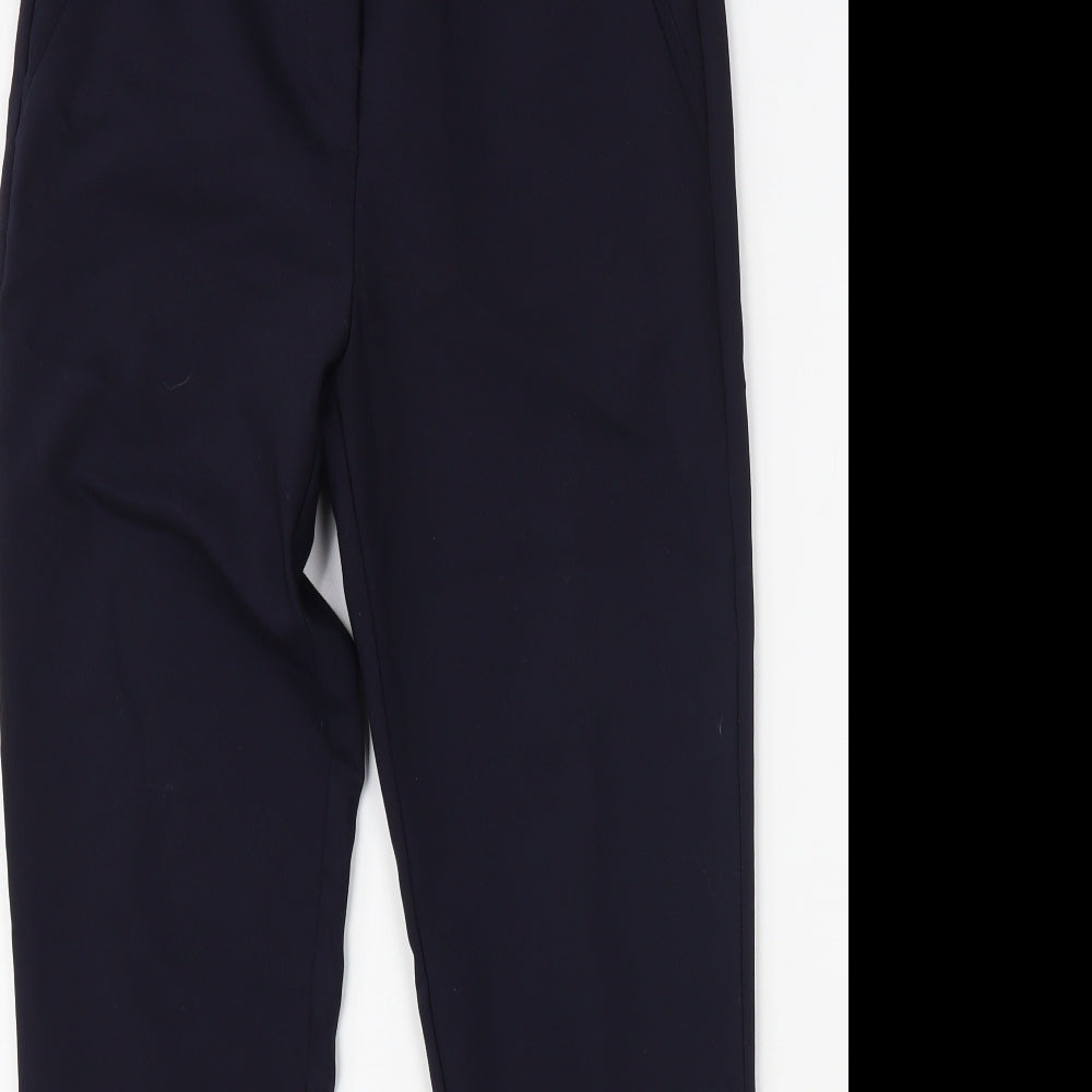 Et Vous Womens Blue Cotton Dress Pants Trousers Size 8 L27 in Regular Button