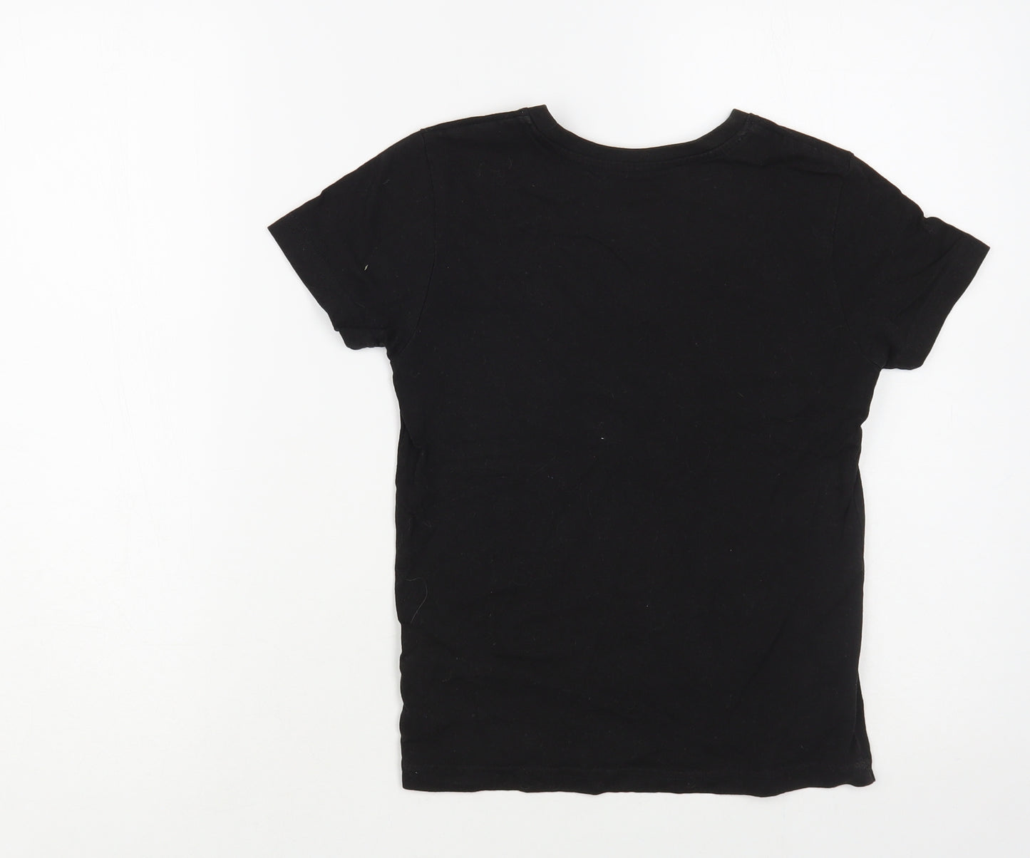 Primark Boys Black Cotton Pullover T-Shirt Size 7-8 Years Crew Neck Pullover - Harlem New York