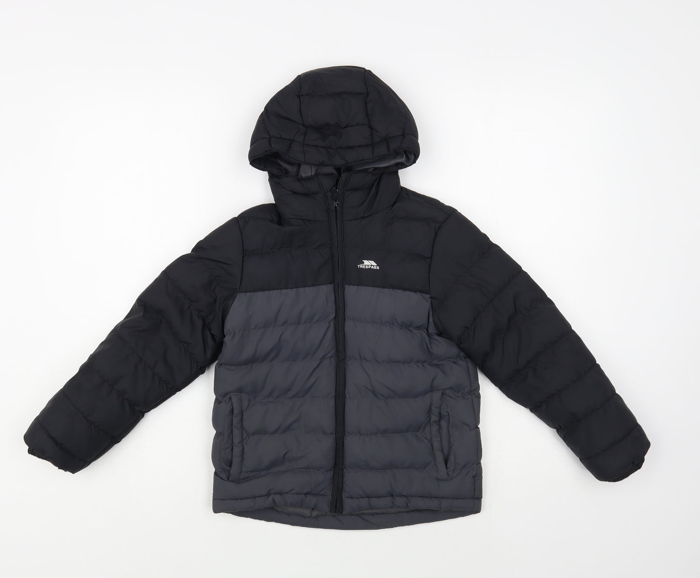 Trespass Boys Black Puffer Jacket Jacket Size 5-6 Years Zip