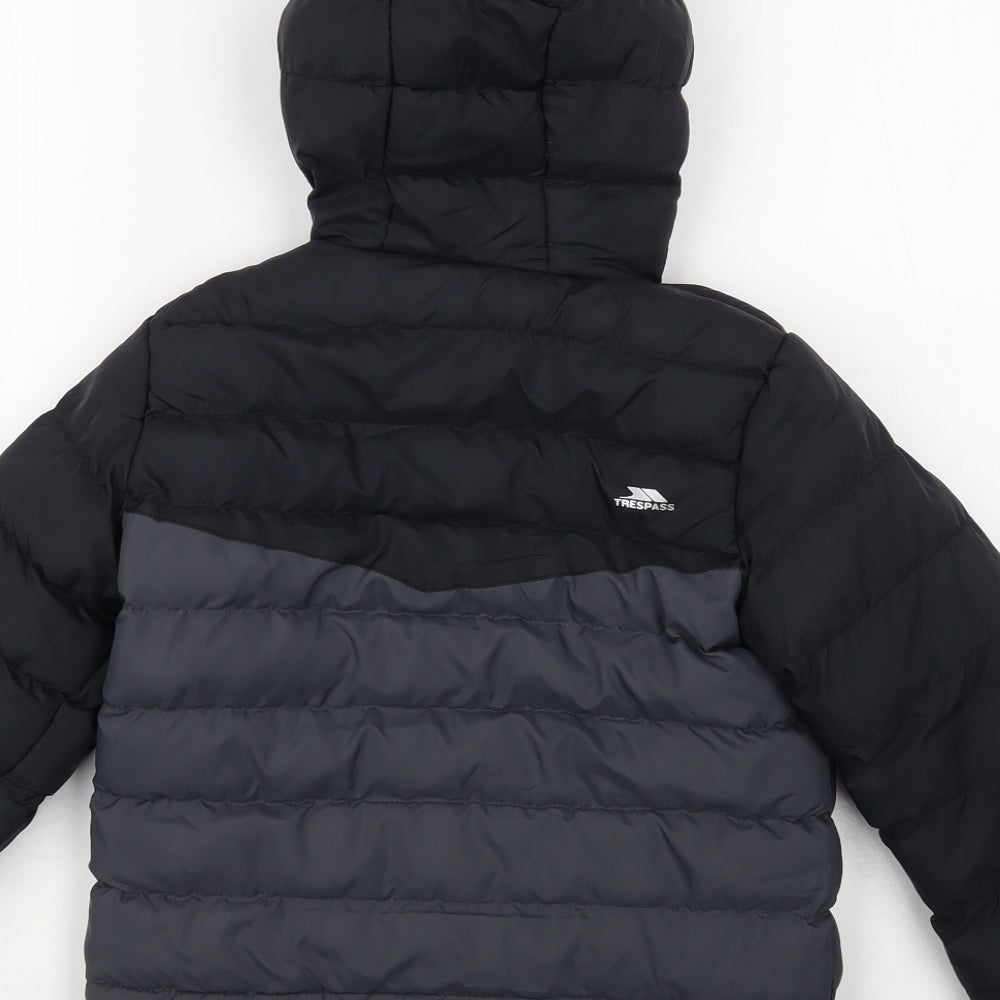 Trespass Boys Black Puffer Jacket Jacket Size 5-6 Years Zip