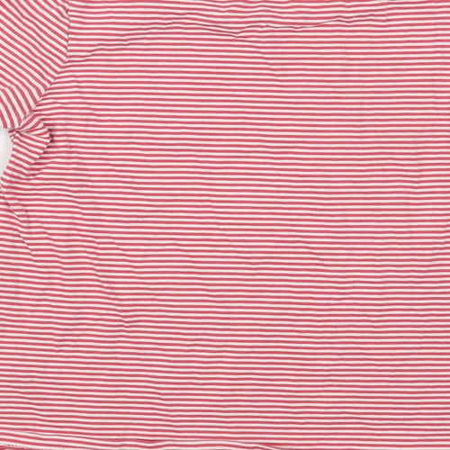 NEXT Girls Red Striped Cotton Pullover T-Shirt Size 10 Years Crew Neck Pullover