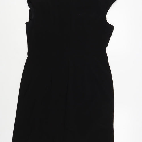 CC Womens Black Polyester A-Line Size M V-Neck Pullover