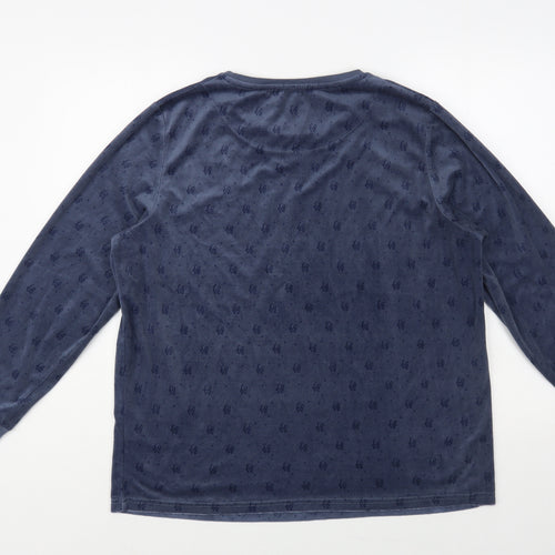 Primark Womens Blue Geometric Polyester Top Lounge Set Size 14 - Love