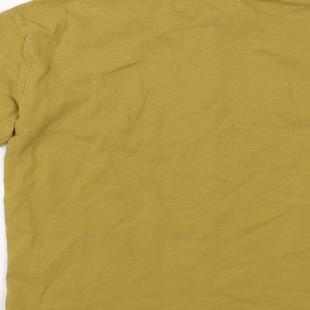 Zara Boys Beige Cotton Pullover T-Shirt Size 7 Years Crew Neck Pullover - Believe Everyday