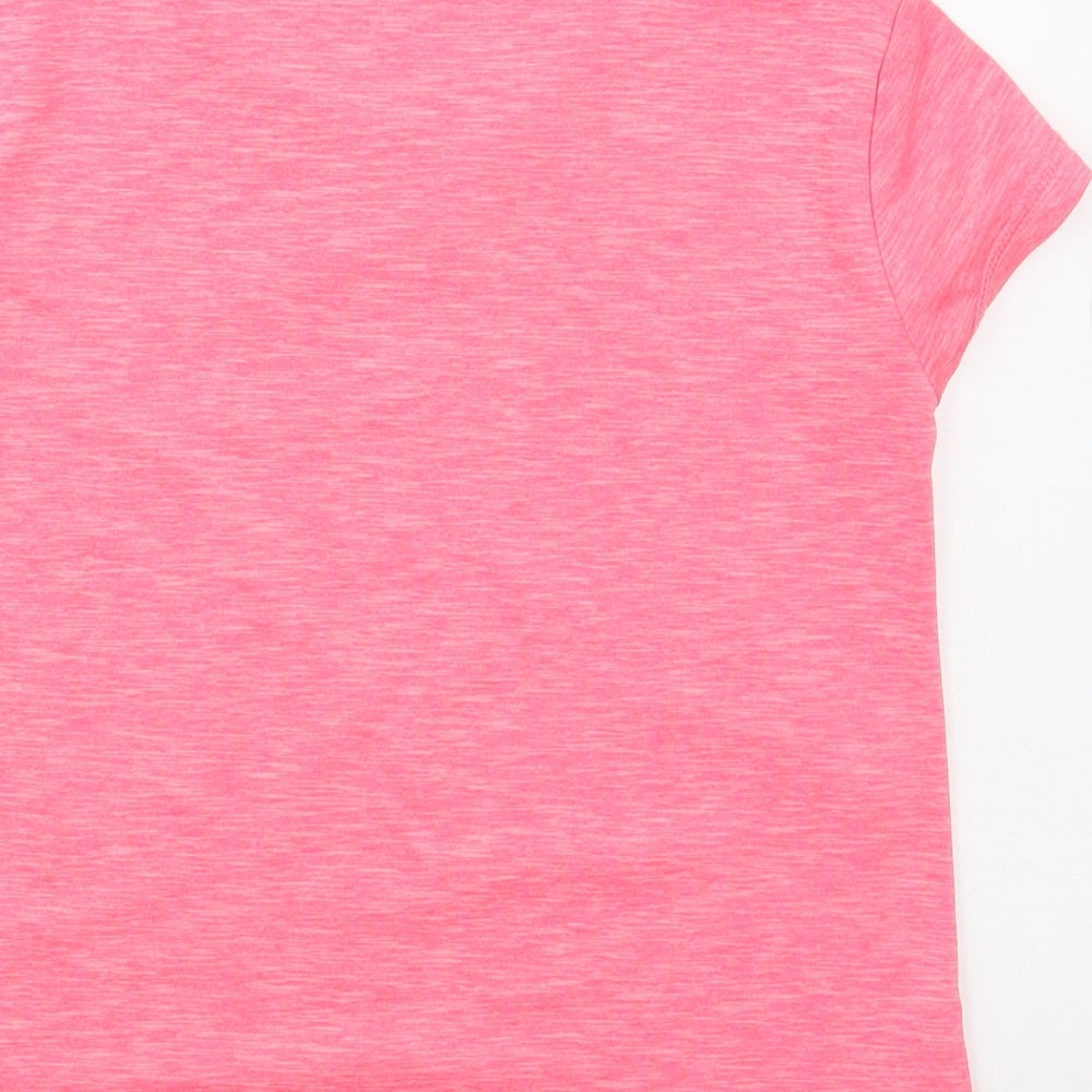 Dunnes Stores Girls Pink Polyester Pullover T-Shirt Size 7-8 Years Crew Neck Pullover