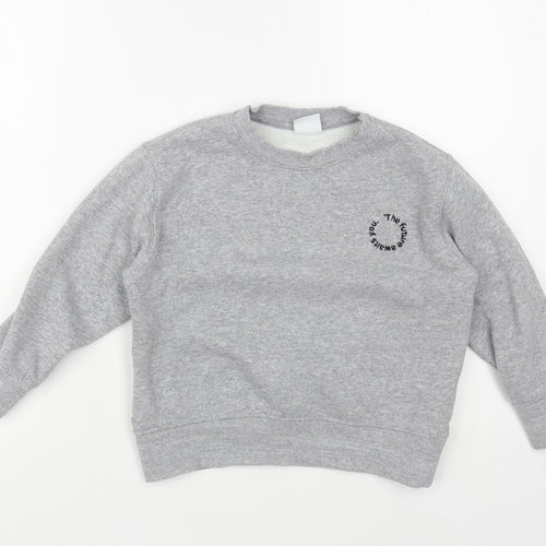 Zara Girls Grey Cotton Pullover Sweatshirt Size 6 Years Pullover - The Future Awaits You