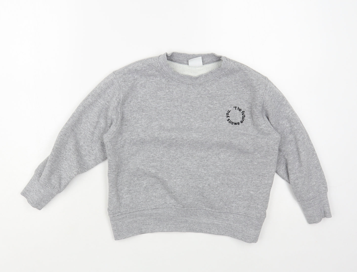 Zara Girls Grey Cotton Pullover Sweatshirt Size 6 Years Pullover - The Future Awaits You