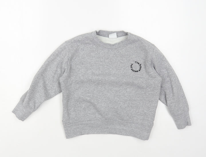 Zara Girls Grey Cotton Pullover Sweatshirt Size 6 Years Pullover - The Future Awaits You