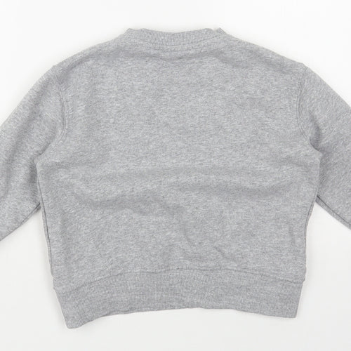 Zara Girls Grey Cotton Pullover Sweatshirt Size 6 Years Pullover - The Future Awaits You