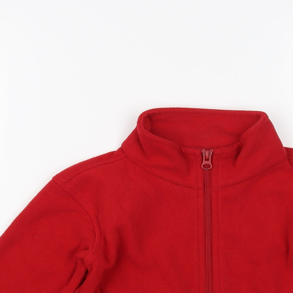 Regatta Girls Red Polyester Full Zip Sweatshirt Size 2 Years Zip