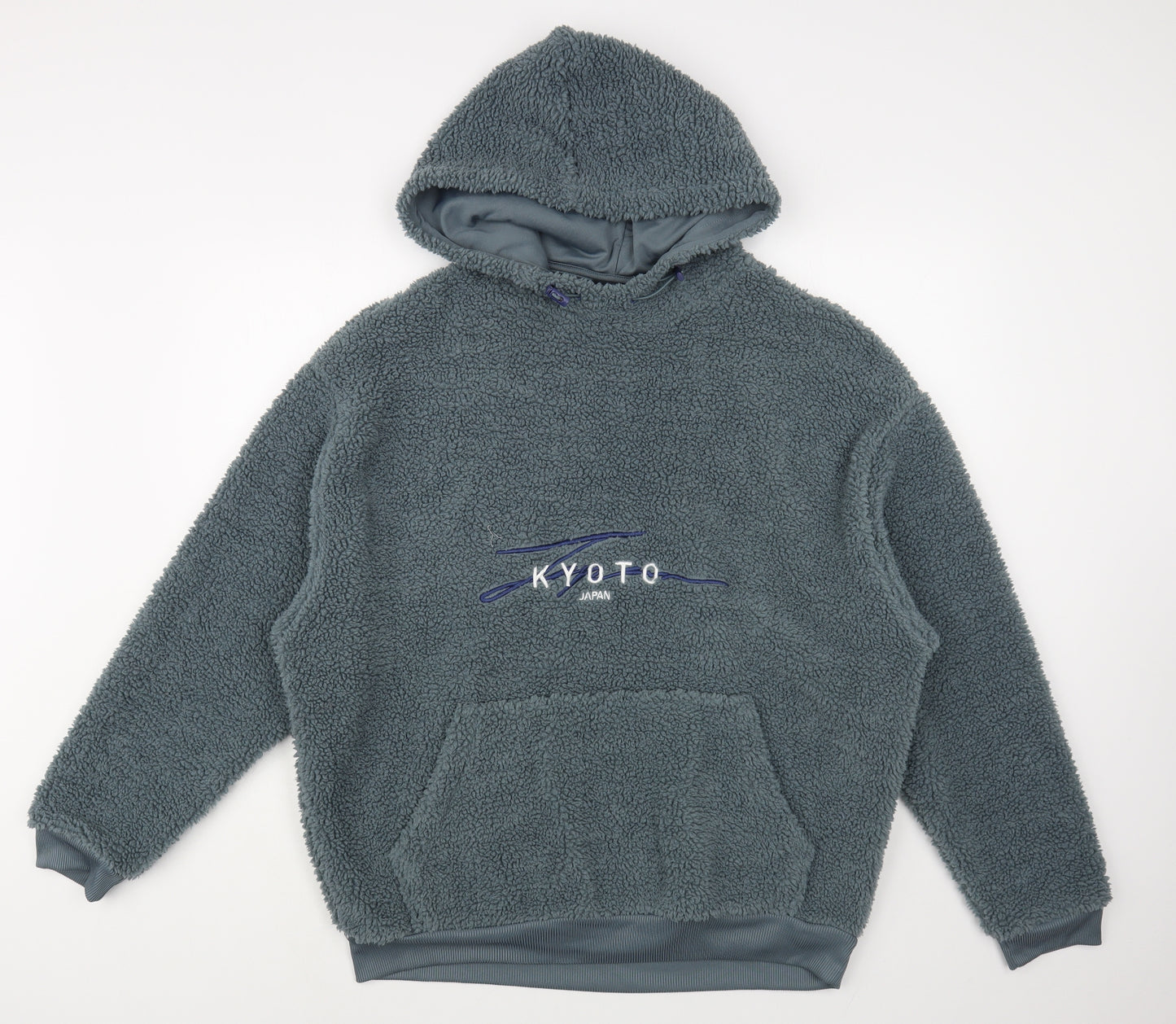 ASOS Mens Green Polyester Pullover Hoodie Size L - Kyoto Japan