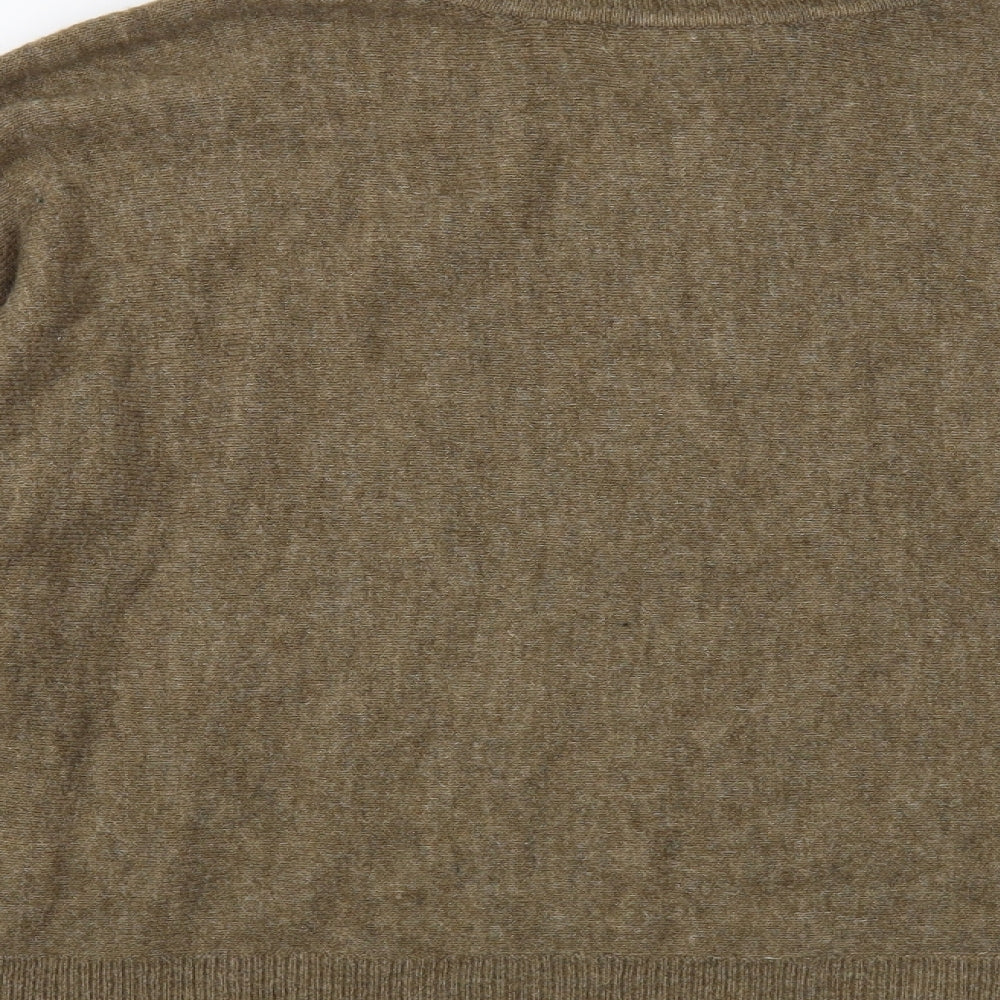 H&M Womens Brown High Neck Acrylic Pullover Jumper Size M