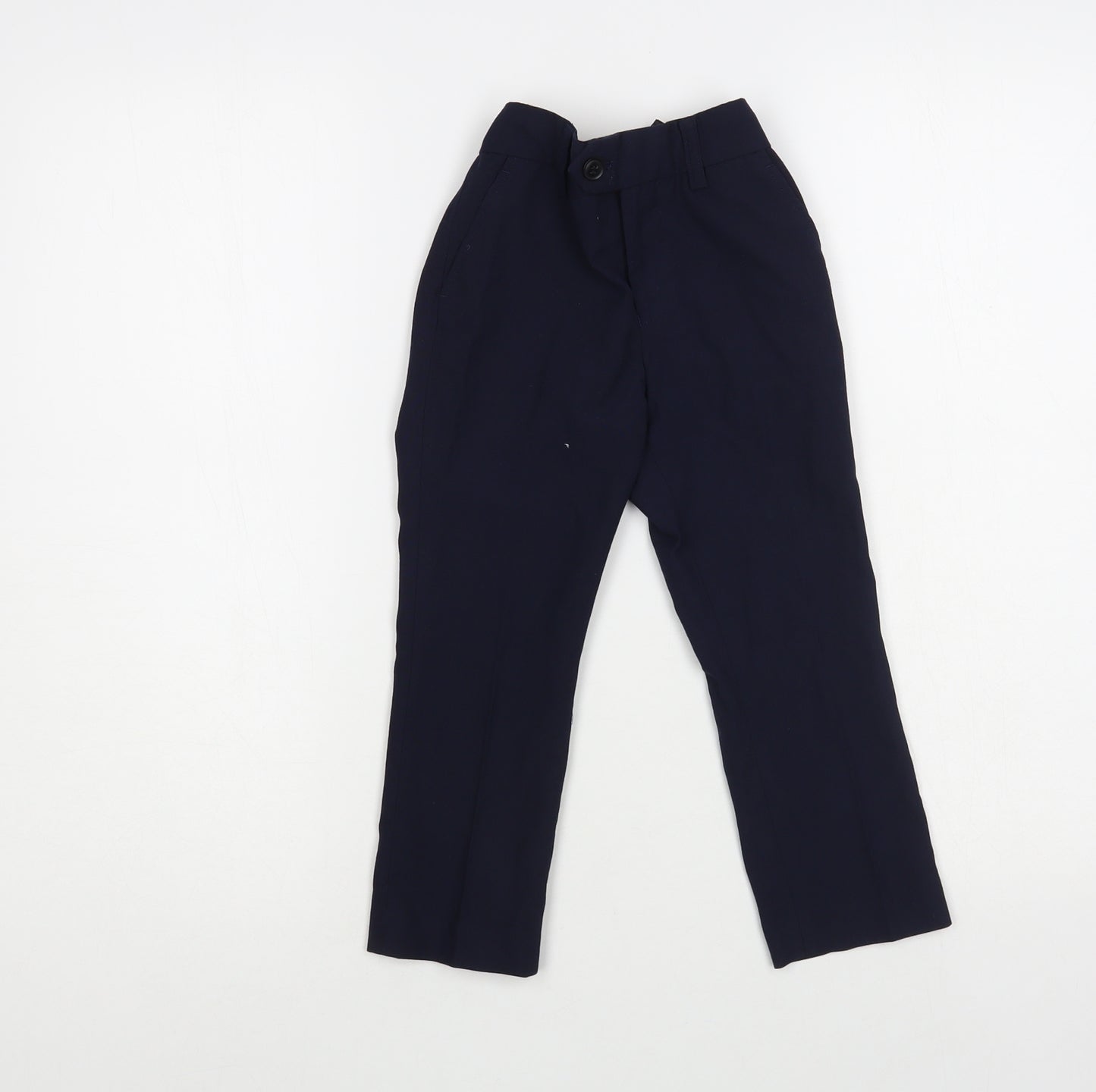 NEXT Boys Blue Polyester Dress Pants Trousers Size 4 Years Regular Button