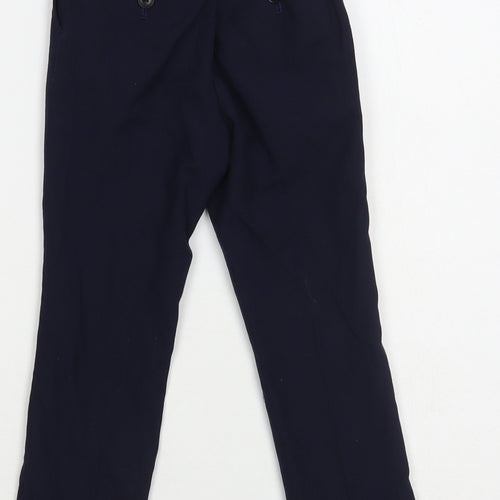 NEXT Boys Blue Polyester Dress Pants Trousers Size 4 Years Regular Button