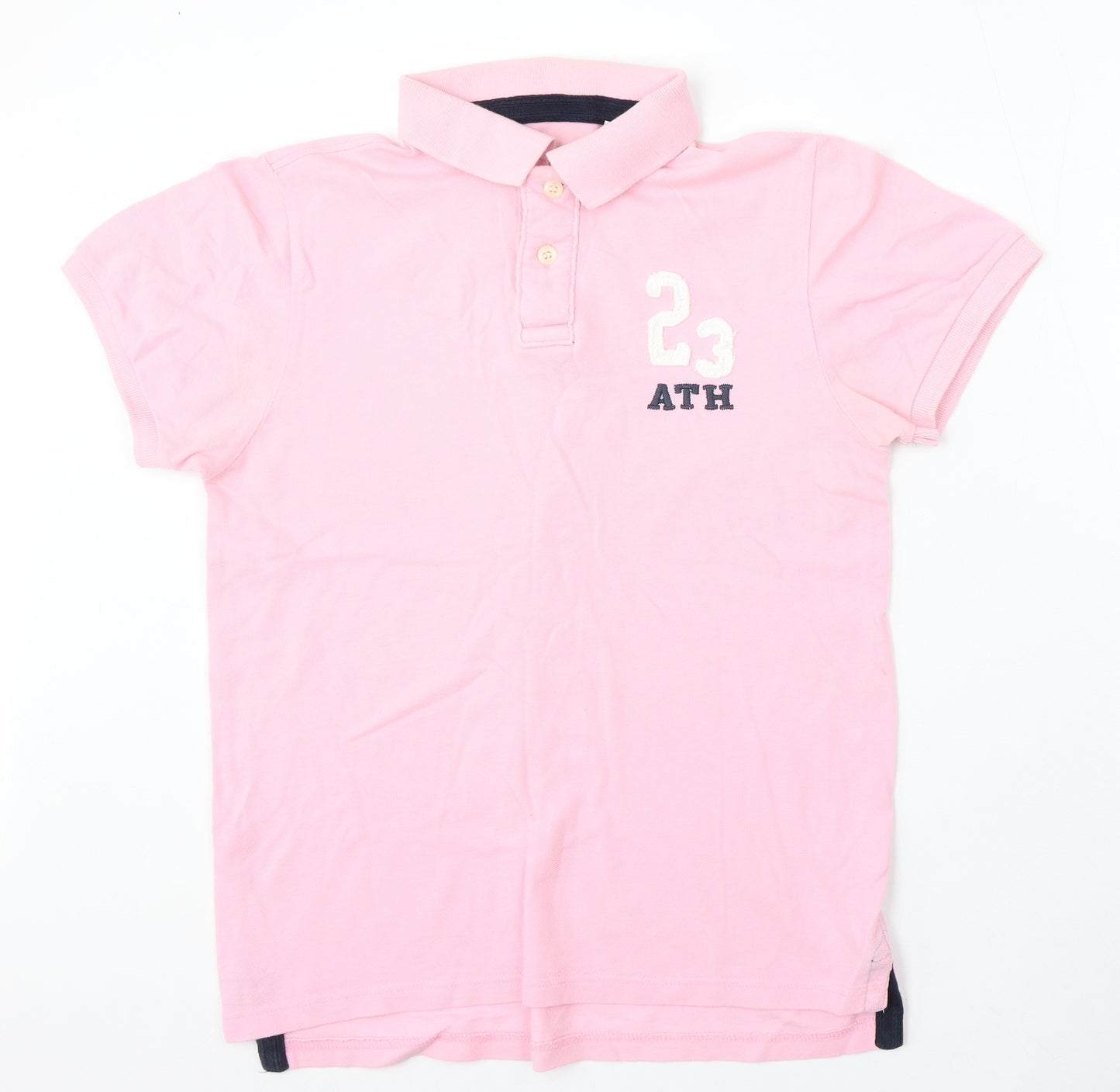 Cedar Wood State Mens Pink Cotton Polo Size L Collared Button