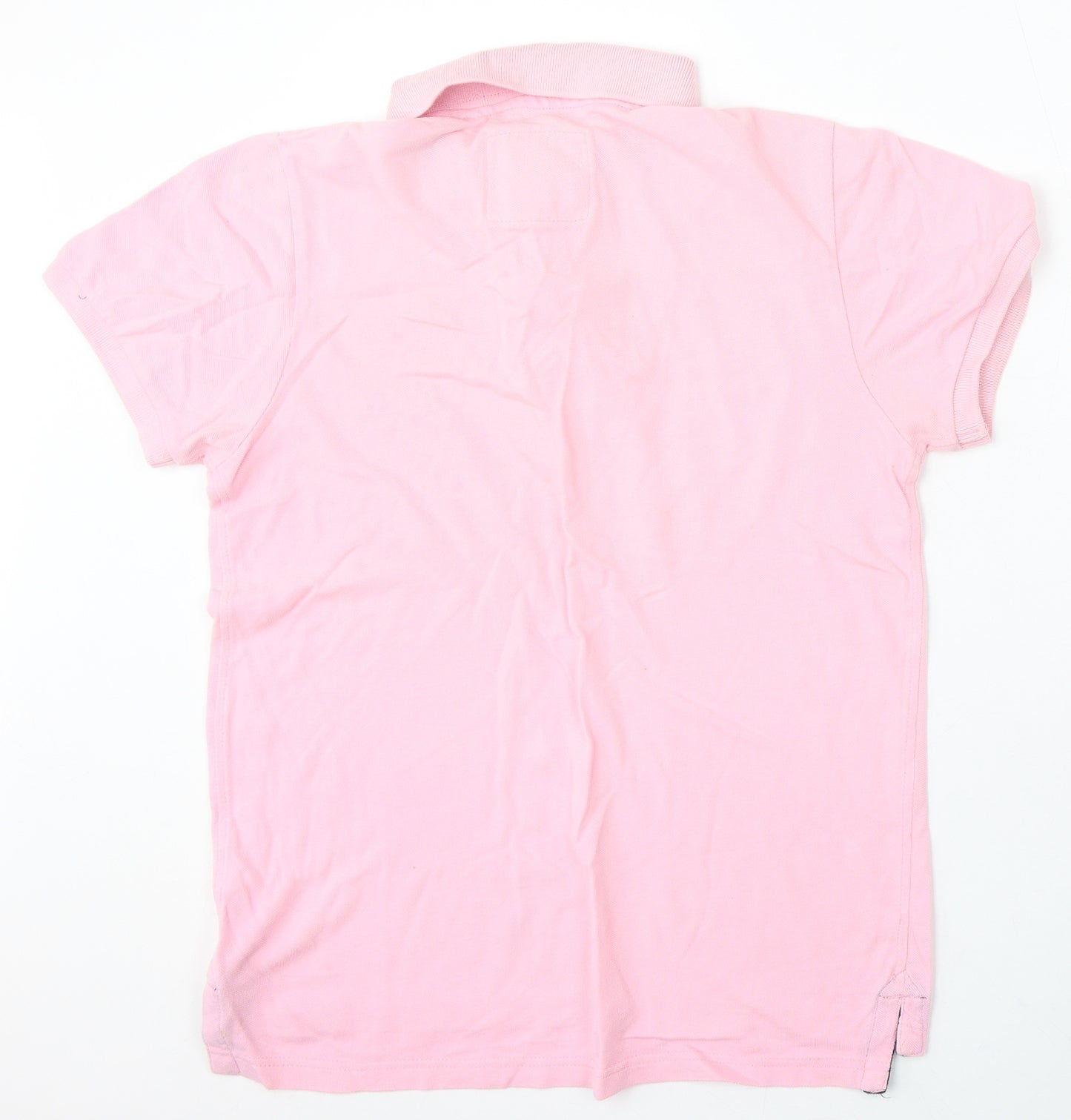 Cedar Wood State Mens Pink Cotton Polo Size L Collared Button