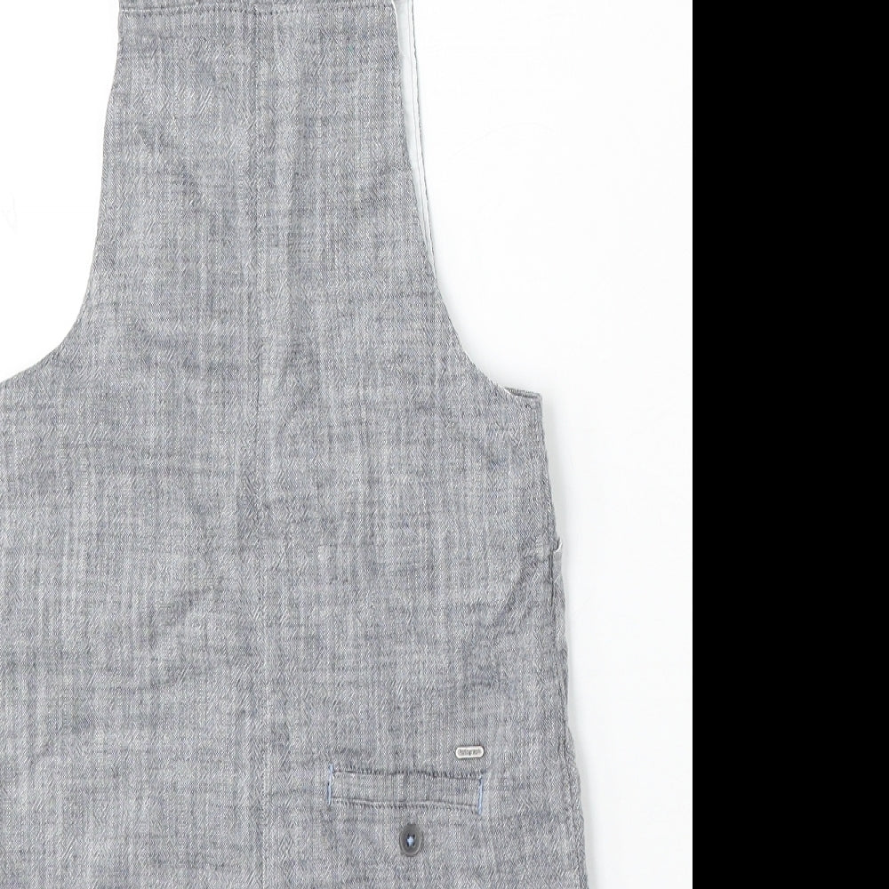 Marks and Spencer Boys Blue Cotton Dungaree Outfit/Set Size 18-24 Months Snap - Hippo