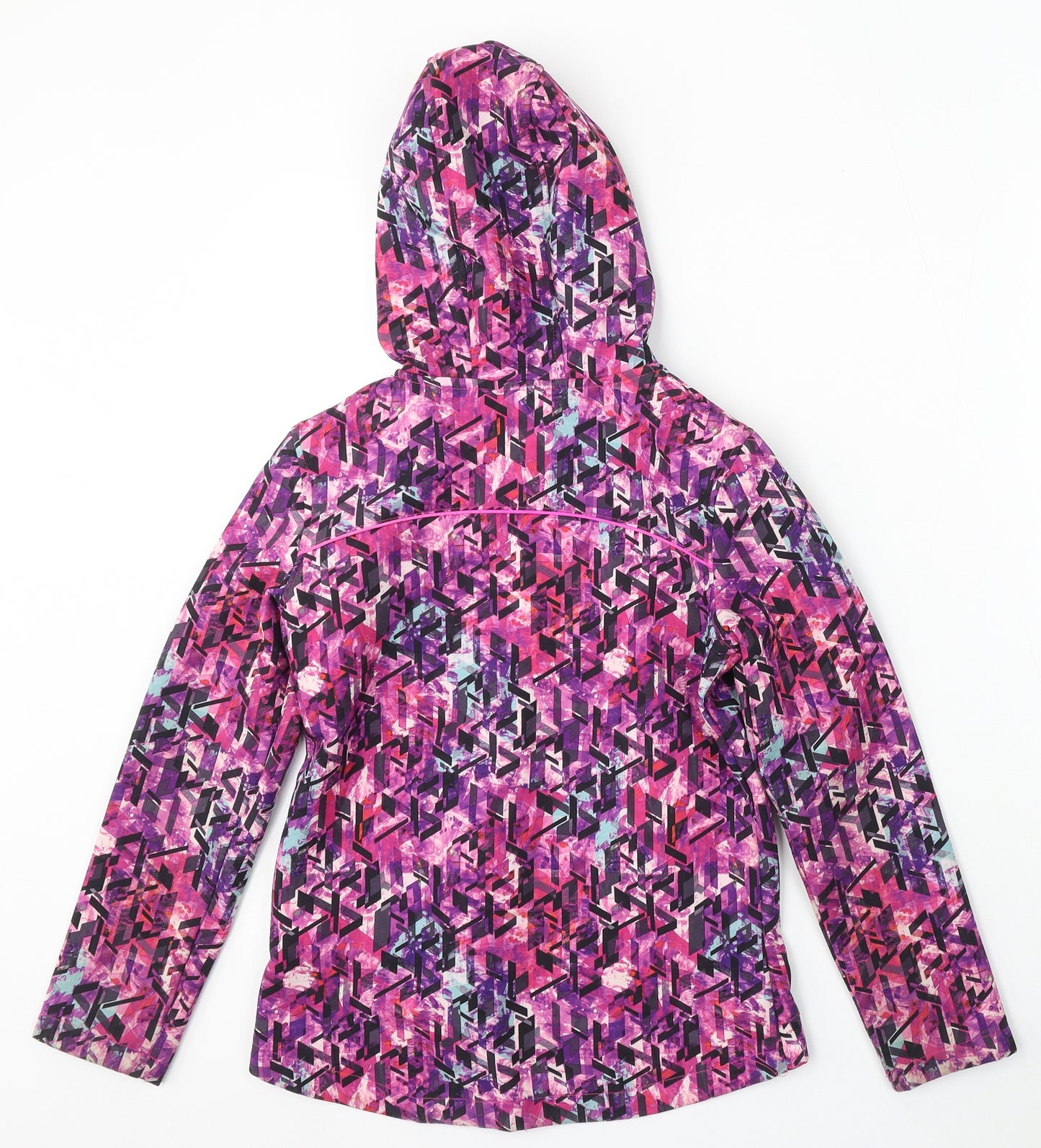 TU Girls Pink Geometric Jacket Size 9-10 Years Zip