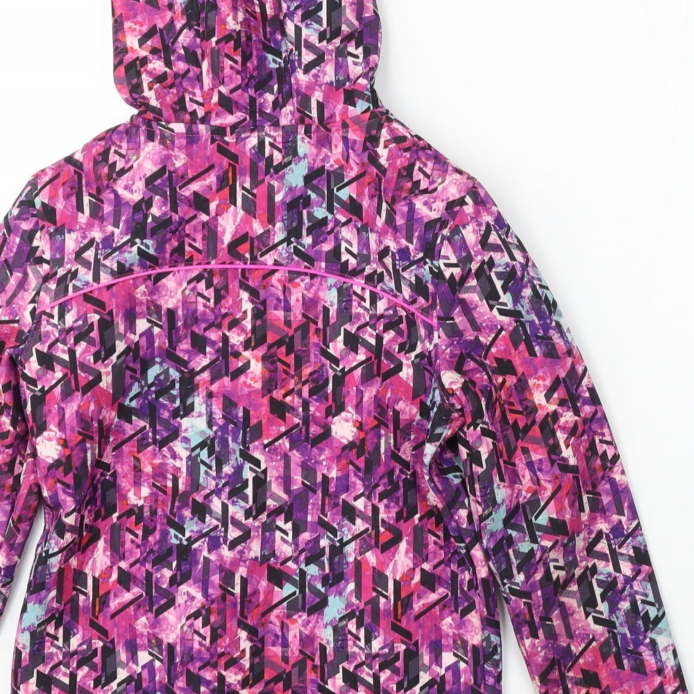 TU Girls Pink Geometric Jacket Size 9-10 Years Zip