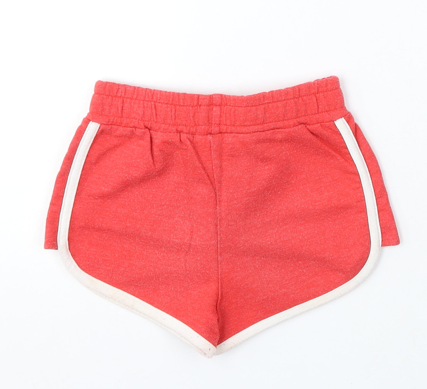 Dunnes Stores Girls Red Cotton Sweat Shorts Size 6-7 Years Regular Drawstring