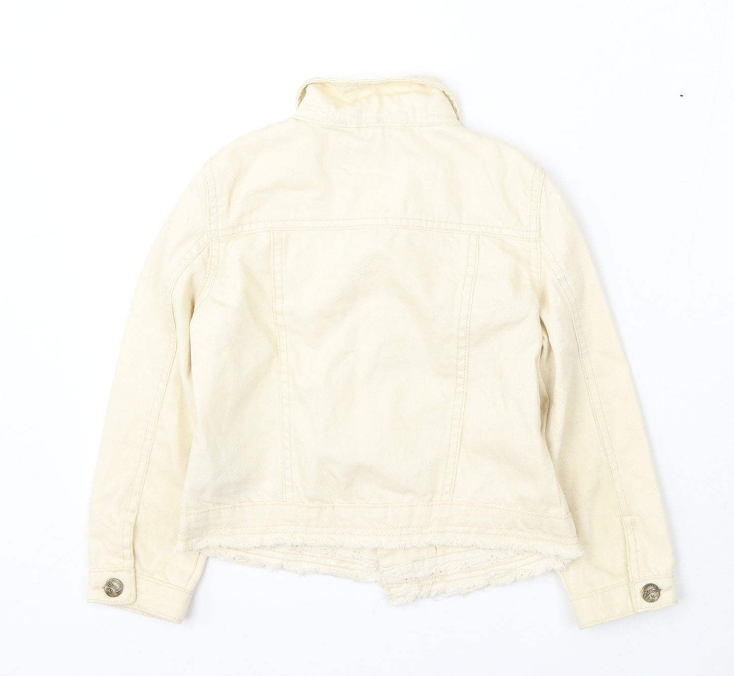 MANTARAY PRODUCTS Girls Ivory Jacket Size 7 Years Button