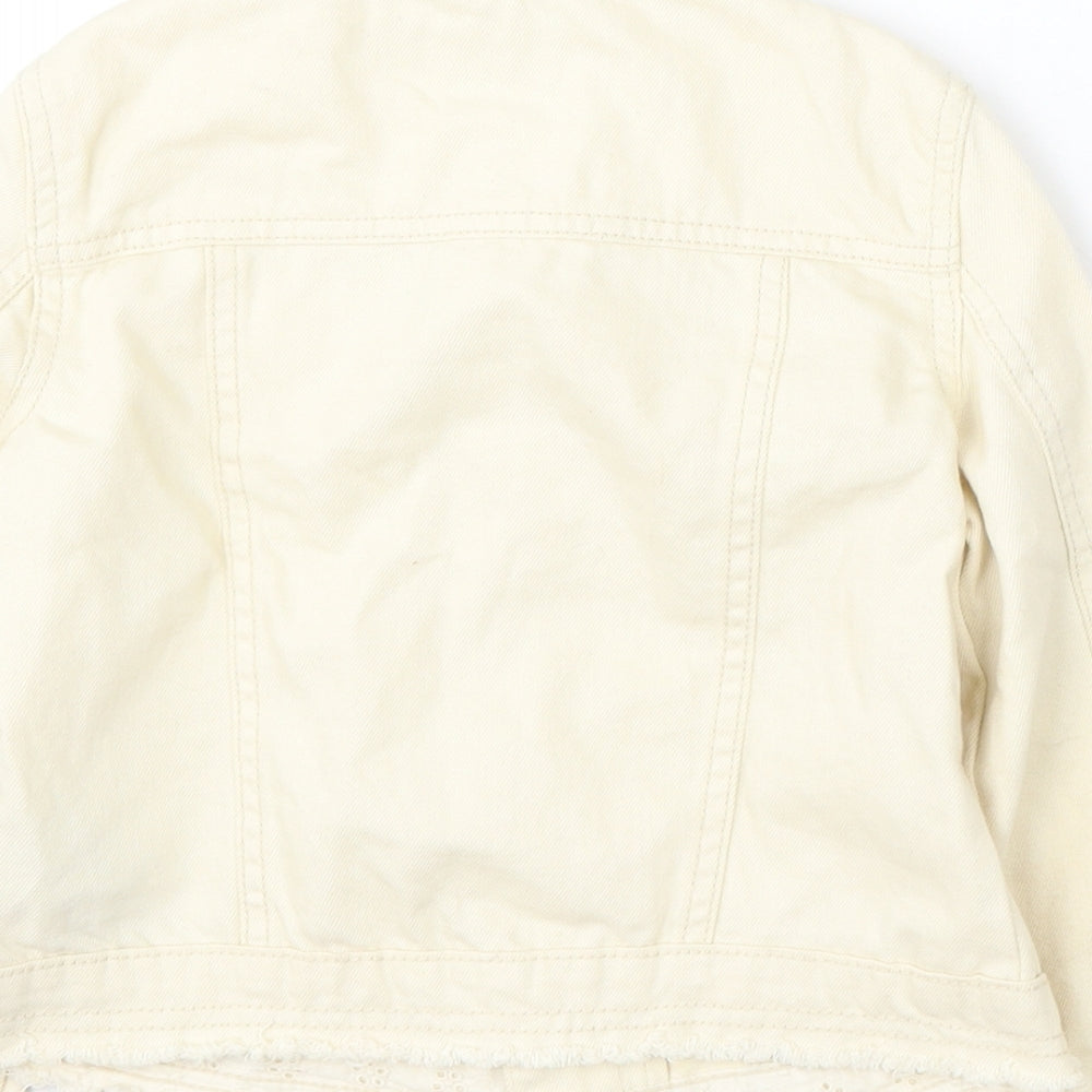 MANTARAY PRODUCTS Girls Ivory Jacket Size 7 Years Button