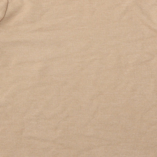 Zara Womens Brown Round Neck Cotton Pullover Jumper Size S