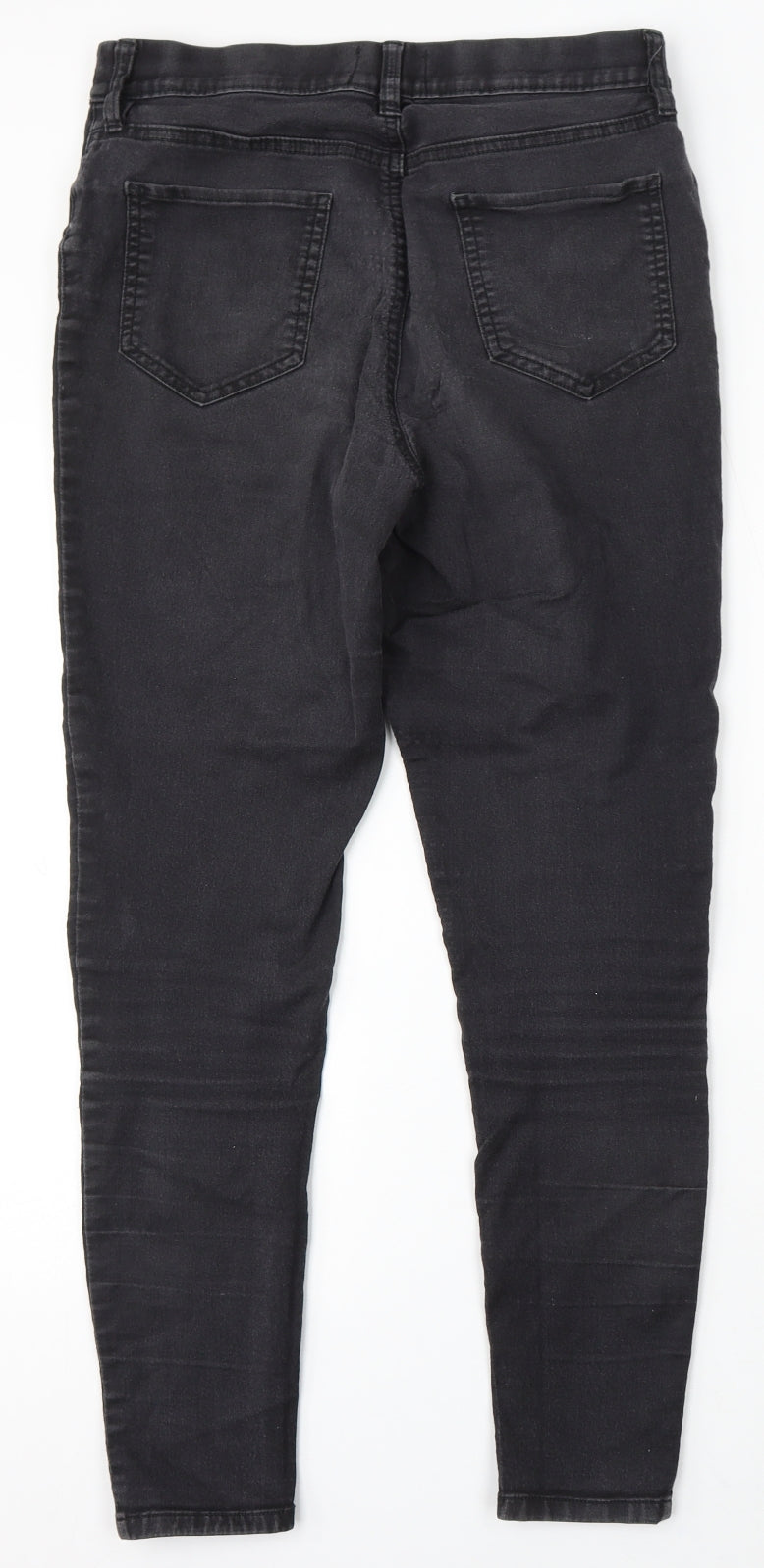 F&F Womens Black Cotton Jegging Jeans Size 14 L29 in Regular