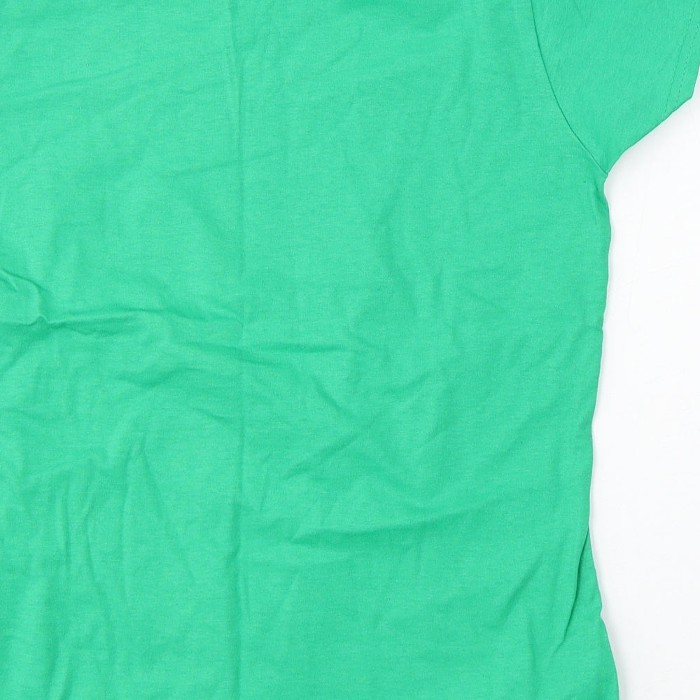 Fruit of the Loom Womens Green Cotton Basic T-Shirt Size M Round Neck - St patrick's day