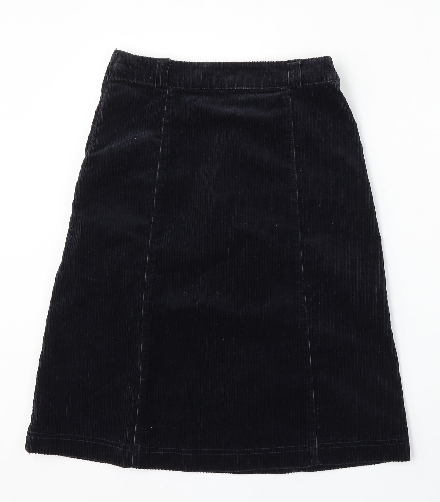 United Colors of Benetton Womens Blue Cotton A-Line Skirt Size 10 Zip