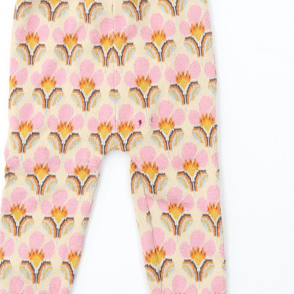 NEXT Girls Multicoloured Geometric Cotton Jogger Trousers Size 12-18 Months