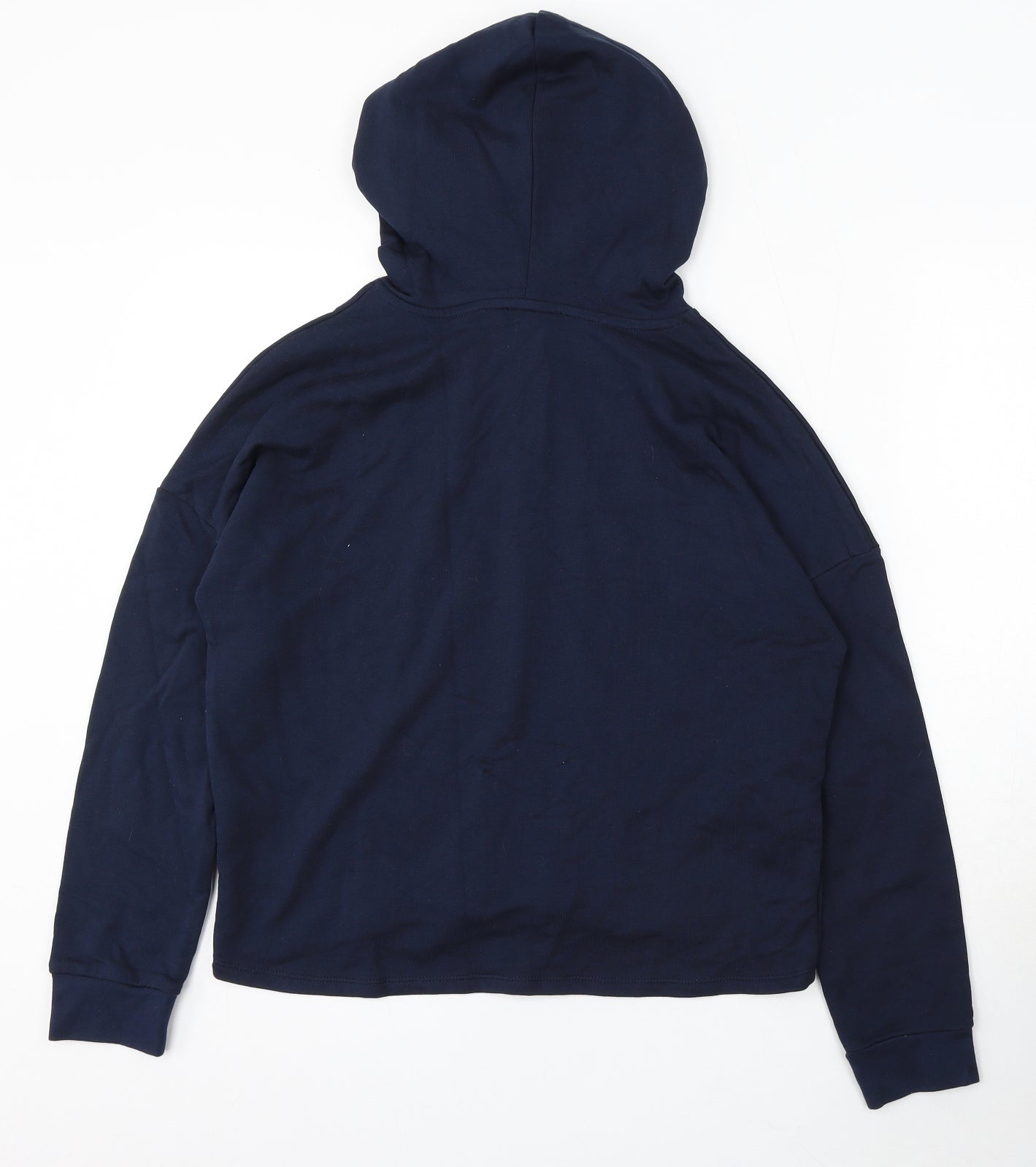 ORSAY Womens Blue Cotton Pullover Hoodie Size M Tie - Forever beautiful