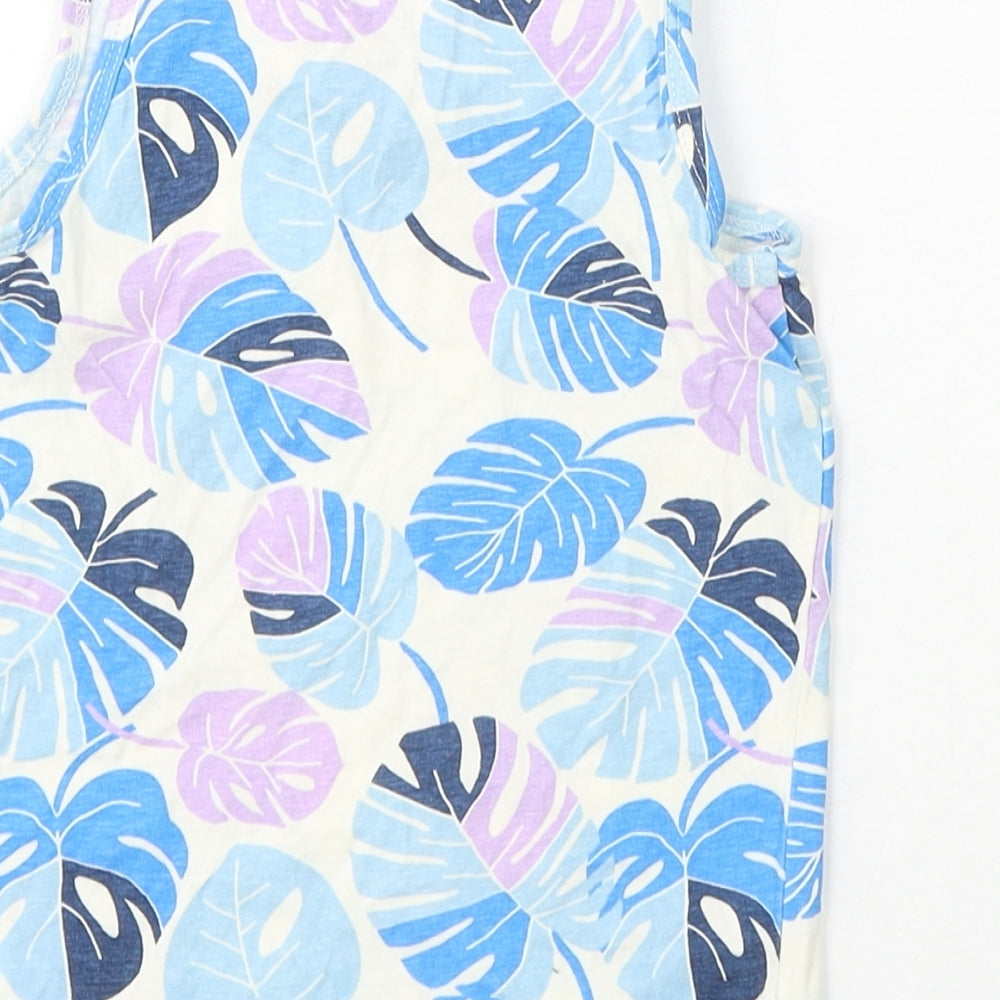 Primark Girls Multicoloured Geometric Polyester Basic Tank Size 2-3 Years Round Neck