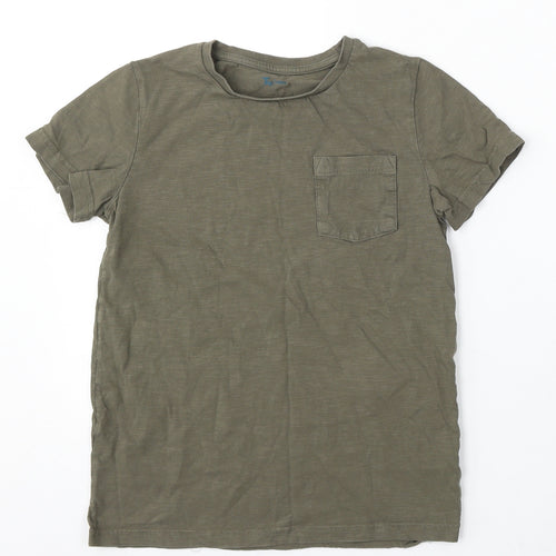 TU Girls Green Cotton Basic T-Shirt Size 11 Years Round Neck